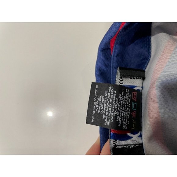 Fast Eddie Drive star Racing Button Up Shirt Men's Size XL Short Sleeve blue red - Picture 7 of 10